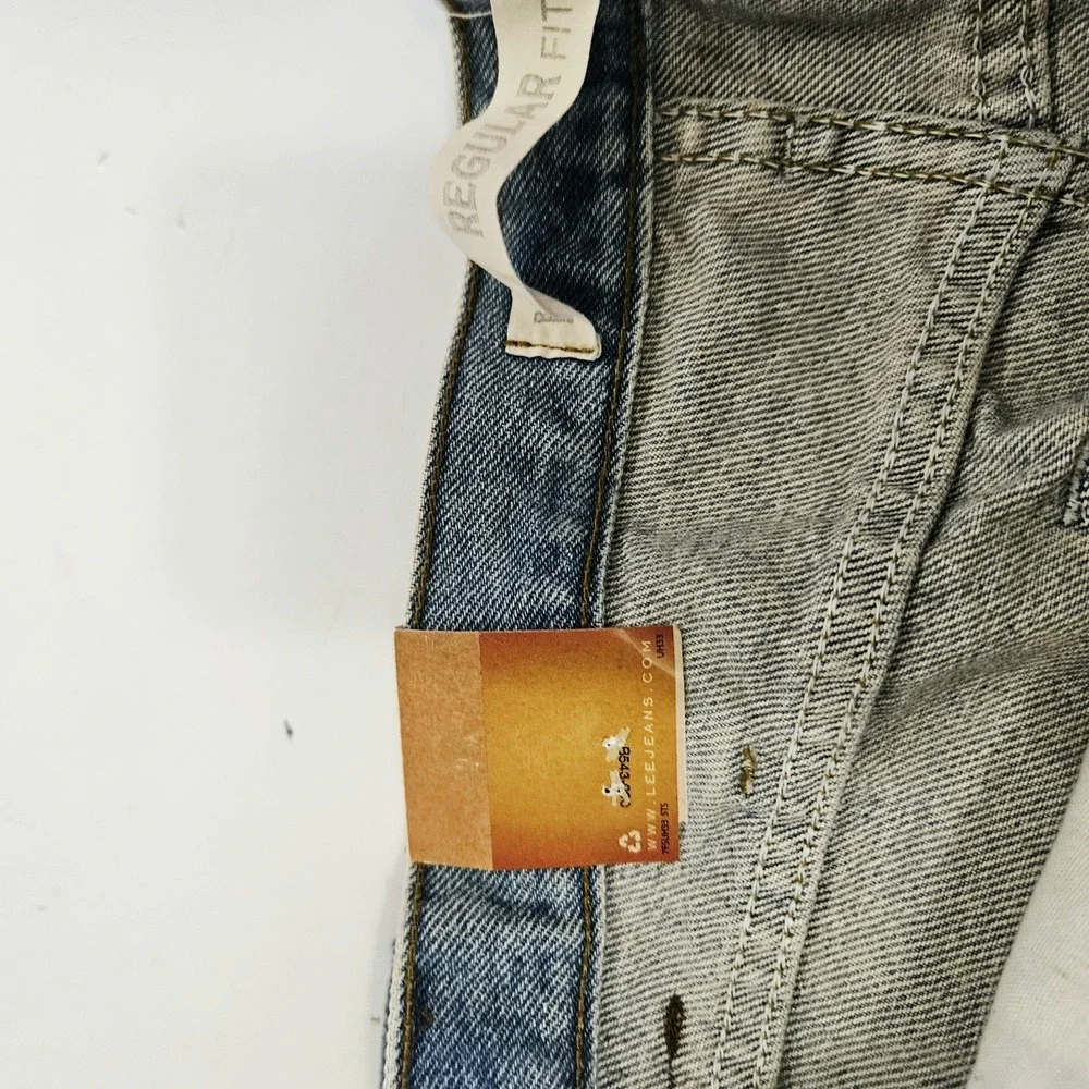NWT Lee Mens Regular Fit Straight Leg Jeans Denim Pants Light Stonewash 2008916